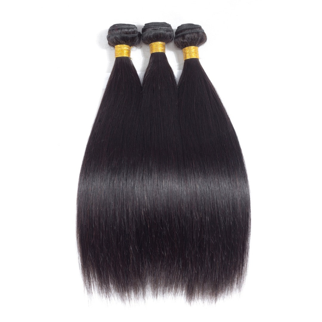 Straight  10A unprocessed Brazilian virgin hair one donor