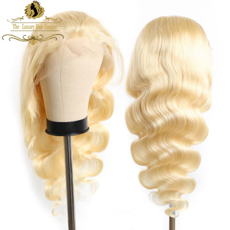 body wave blonde wig hd frontal